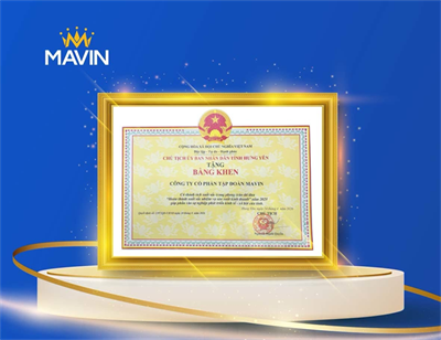 Tập đoàn Mavin vinh dự nhận Bằng khen từ UBND tỉnh Hưng Yên