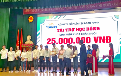 Mavin trao tặng học bổng cho sinh viên Khoa Chăn nuôi VNUA